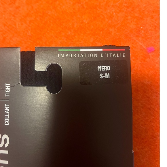 Black microfiber twisted tights made in Italy NWT - Picture 3 of 6